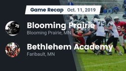 Recap: Blooming Prairie  vs. Bethlehem Academy  2019