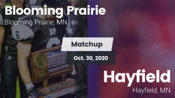 Matchup: Blooming Prairie vs. Hayfield  2020