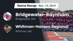 Recap: Bridgewater-Raynham  vs. Whitman-Hanson Regional  2019