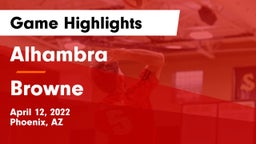Alhambra  vs Browne  Game Highlights - April 12, 2022