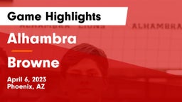 Alhambra  vs Browne  Game Highlights - April 6, 2023