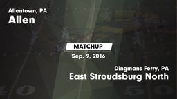Matchup: Allen vs. East Stroudsburg North  2016