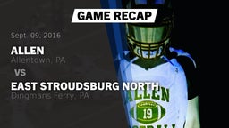 Recap: Allen  vs. East Stroudsburg North  2016