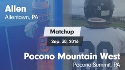 Matchup: Allen vs. Pocono Mountain West  2016
