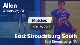 Matchup: Allen vs. East Stroudsburg South  2016