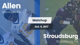 Matchup: Allen vs. Stroudsburg  2017