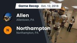 Recap: Allen  vs. Northampton  2018