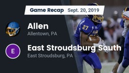 Recap: Allen  vs. East Stroudsburg  South 2019