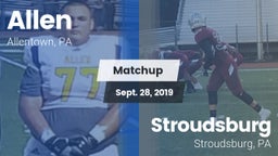 Matchup: Allen vs. Stroudsburg  2019