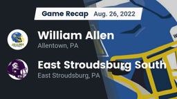 Recap: William Allen  vs. East Stroudsburg  South 2022