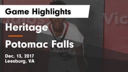 Heritage  vs Potomac Falls  Game Highlights - Dec. 13, 2017