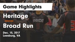 Heritage  vs Broad Run  Game Highlights - Dec. 15, 2017