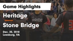 Heritage  vs Stone Bridge  Game Highlights - Dec. 20, 2018