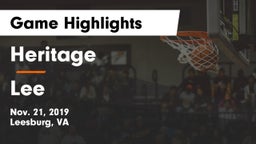 Heritage  vs Lee Game Highlights - Nov. 21, 2019
