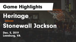 Heritage  vs Stonewall Jackson  Game Highlights - Dec. 5, 2019