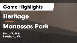 Heritage  vs Manassas Park Game Highlights - Dec. 13, 2019