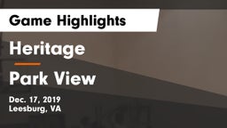 Heritage  vs Park View  Game Highlights - Dec. 17, 2019