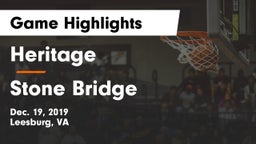 Heritage  vs Stone Bridge  Game Highlights - Dec. 19, 2019