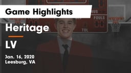 Heritage  vs LV Game Highlights - Jan. 16, 2020