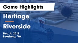 Heritage  vs Riverside  Game Highlights - Dec. 4, 2019
