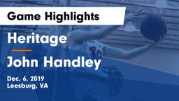 Heritage  vs John Handley  Game Highlights - Dec. 6, 2019