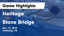 Heritage  vs Stone Bridge  Game Highlights - Dec. 12, 2019