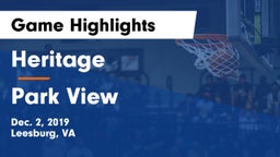 Heritage  vs Park View  Game Highlights - Dec. 2, 2019
