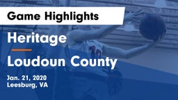 Heritage  vs Loudoun County  Game Highlights - Jan. 21, 2020