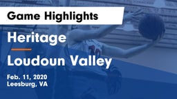 Heritage  vs Loudoun Valley  Game Highlights - Feb. 11, 2020
