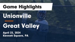 Unionville  vs Great Valley  Game Highlights - April 23, 2024