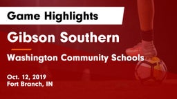 Gibson Southern  vs Washington Community Schools Game Highlights - Oct. 12, 2019