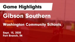 Gibson Southern  vs Washington Community Schools Game Highlights - Sept. 15, 2020