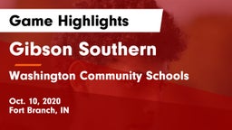 Gibson Southern  vs Washington Community Schools Game Highlights - Oct. 10, 2020