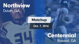 Matchup: Northview High vs. Centennial  2016
