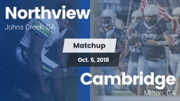 Matchup: Northview High vs. Cambridge  2018
