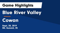 Blue River Valley  vs Cowan Game Highlights - Sept. 28, 2019