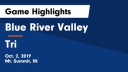 Blue River Valley  vs Tri Game Highlights - Oct. 2, 2019