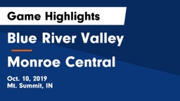 Blue River Valley  vs Monroe Central Game Highlights - Oct. 10, 2019