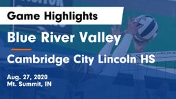 Blue River Valley  vs Cambridge City Lincoln HS Game Highlights - Aug. 27, 2020