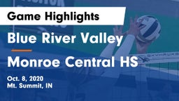 Blue River Valley  vs Monroe Central HS Game Highlights - Oct. 8, 2020