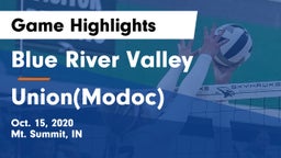 Blue River Valley  vs Union(Modoc) Game Highlights - Oct. 15, 2020