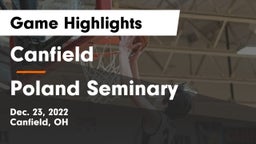 Canfield  vs Poland Seminary  Game Highlights - Dec. 23, 2022