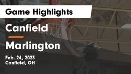 Canfield  vs Marlington  Game Highlights - Feb. 24, 2023