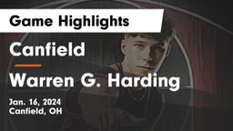 Canfield  vs Warren G. Harding  Game Highlights - Jan. 16, 2024
