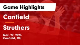 Canfield  vs Struthers  Game Highlights - Nov. 22, 2023