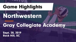 Northwestern  vs Gray Collegiate Academy Game Highlights - Sept. 28, 2019