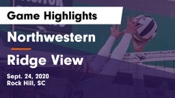 Northwestern  vs Ridge View  Game Highlights - Sept. 24, 2020
