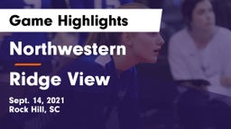 Northwestern  vs Ridge View  Game Highlights - Sept. 14, 2021