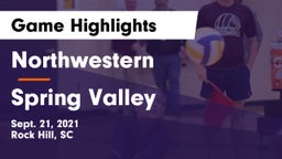 Northwestern  vs Spring Valley  Game Highlights - Sept. 21, 2021