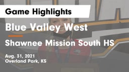 Blue Valley West  vs Shawnee Mission South HS Game Highlights - Aug. 31, 2021